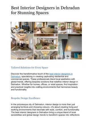 Best Interior Designers in Dehradun