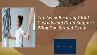 The Legal Basics of Child Custody and Child Support What You Should Know