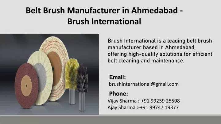 belt brush manufacturer in ahmedabad brush