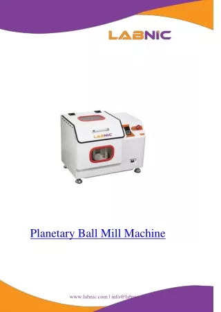 planetary ball mill machine