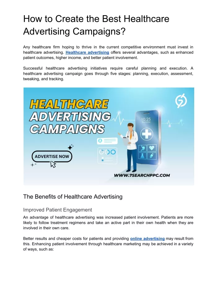 how to create the best healthcare advertising