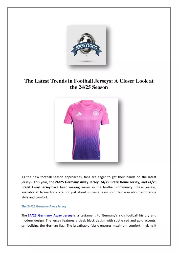 the latest trends in football jerseys a closer