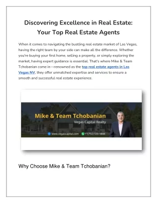 Discovering Excellence in Real Estate_ Your Top Real Estate Agents