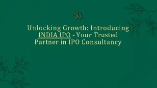 unlocking growth introducing india ipo your trusted partner in ipo consultancy