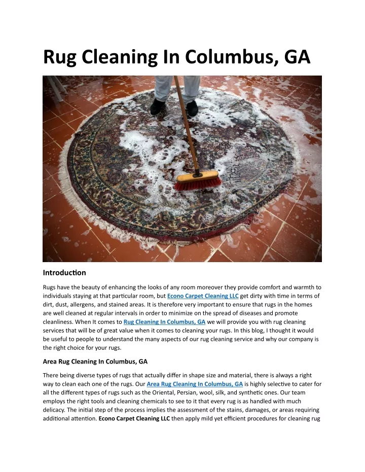 rug cleaning in columbus ga