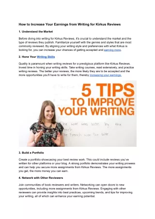 Earn Money Writing for Kirkus Reviews