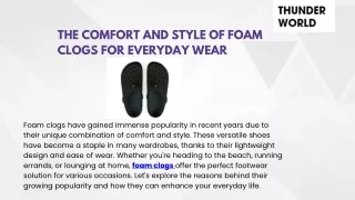 Step into Comfort Discover the Benefits of Foam Clogs