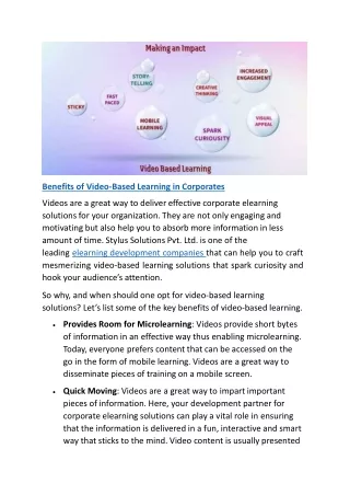 Benefits of Video Marketing