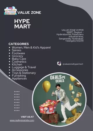 best grocery shop in patancheru - ValueZone Hypermarket.