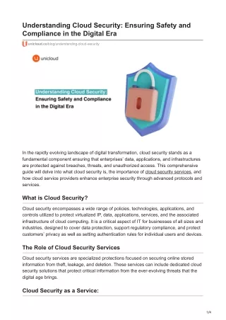 understanding cloud security ensuring safety