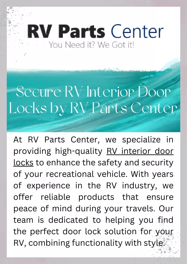 secure rv interior door locks by rv parts center