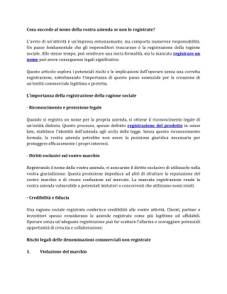 Cosa succede al nome della vostra azienda se non lo registrate (3)