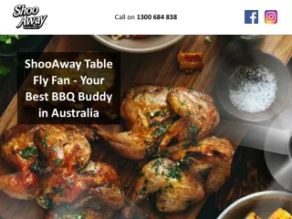 ShooAway Table Fly Fan - Your Best BBQ Buddy in Australia