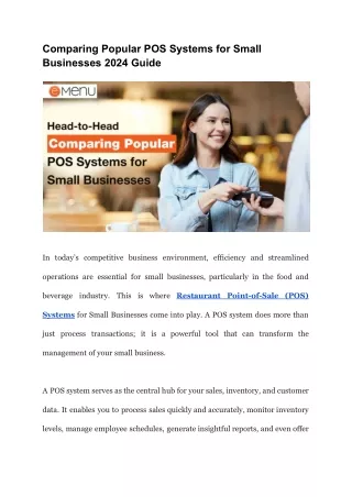 comparing popular pos systems for small