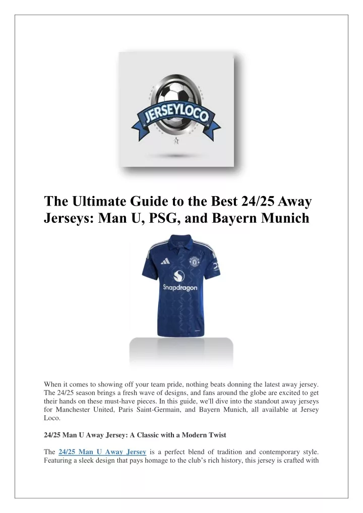 the ultimate guide to the best 24 25 away jerseys