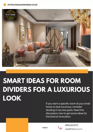 Smart Ideas for Room Dividers for a Luxurious Look