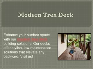 Modern Trex Deck