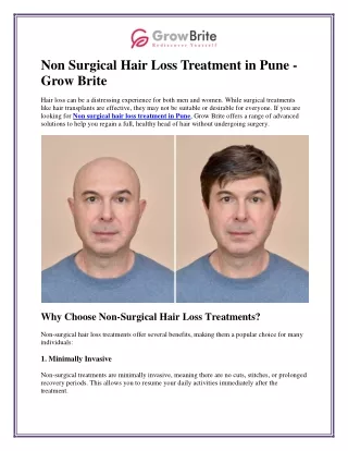 non surgical hair loss treatment in pune grow