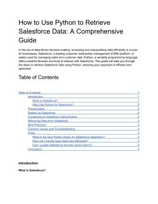 how to use python to retrieve salesforce data