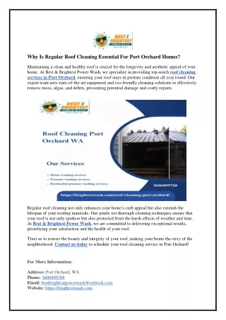 Why Is Regular Roof Cleaning Essential For Port Orchard Homes