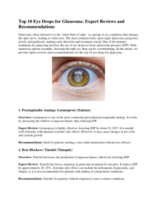 top 10 eye drops for glaucoma expert reviews
