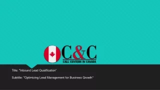 title inbound lead qualification subtitle optimizing lead management for business growth