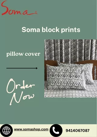 Shop Block-Printed Cotton Pillow Covers Online