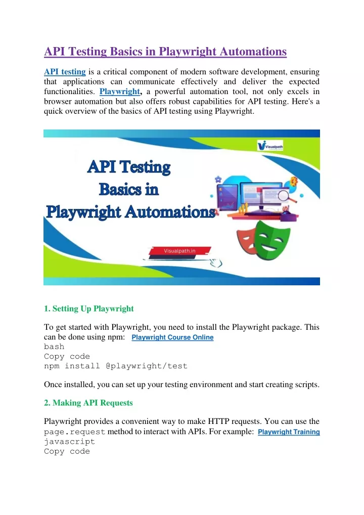 api testing basics in playwright automations