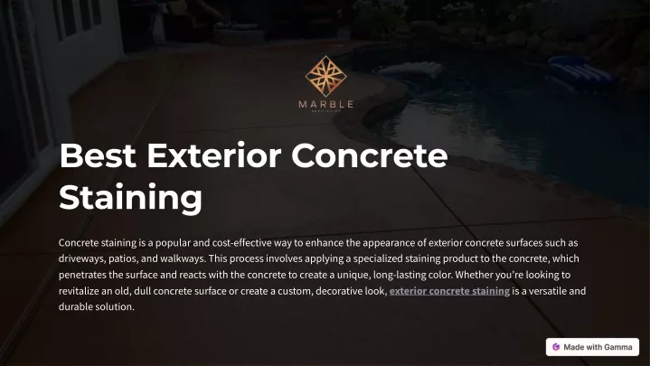 best exterior concrete staining