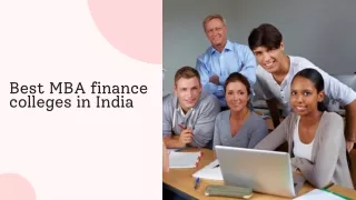 Best MBA finance colleges in India