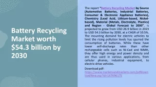 Battery Recycling Market worth $54