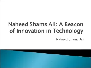 Shams Ali: A Beacon of Innovation in Technology