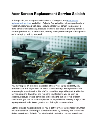 acer screen replacement service salalah