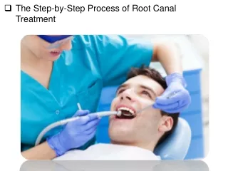 the step by step process of root canal treatment