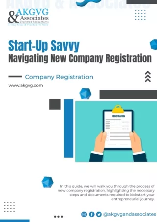 Start-Up Savvy - Navigating New Company Registration