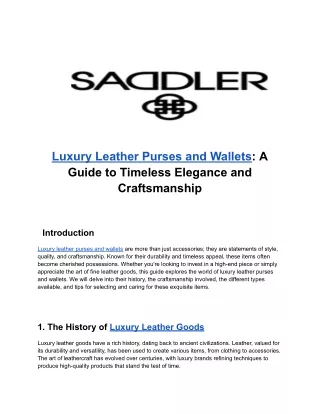 Luxury leather purses and wallets transcend mere accessories;