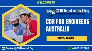 CDR for Engineers Australia – 100% AI-Free