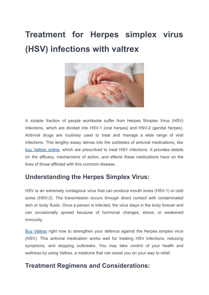 treatment for herpes simplex virus