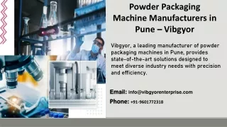 Powder Packing Machine Manufacturers in Pune – Vibgyor