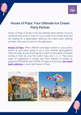 House of Pops Your Ultimate Ice Cream Party Partner