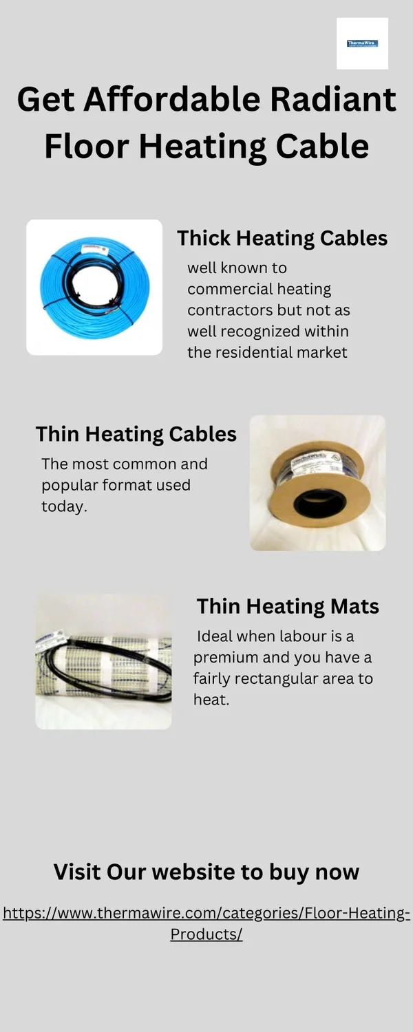 Get Affordable Radiant Floor Heating Cable