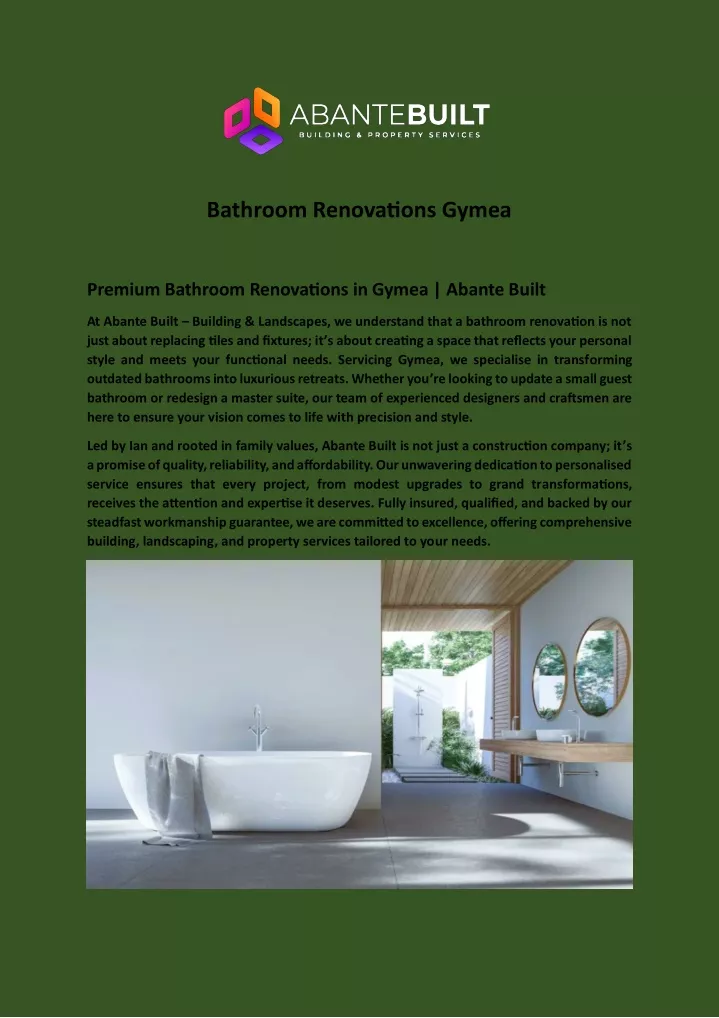 bathroom renovations gymea