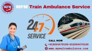 Book MPM Train Ambulance Services in Patna with ICU Setup at Affordable Cost