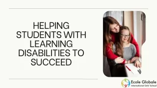 helping students with learning disabilities
