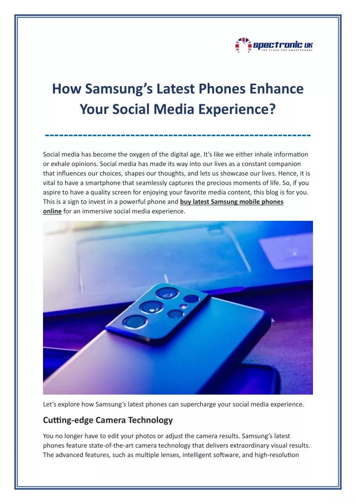 how samsung s latest phones enhance your social