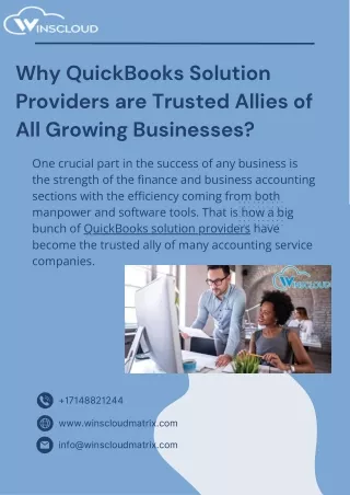 Why QuickBooks Solution Providers are Trusted Allies of All Growing Businesses