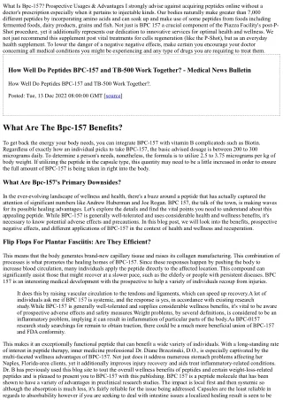 Is Bpc 157 A Prospective Wonder For Speeding Up Injury Healing And Bring Back Pe