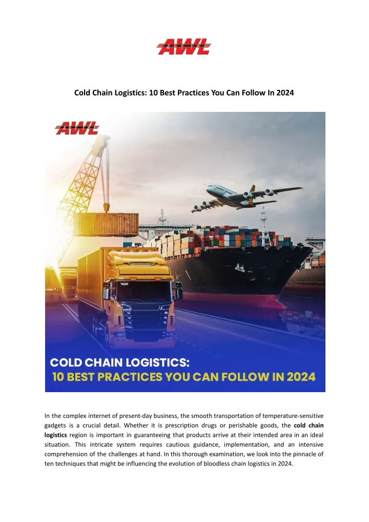 cold chain logistics 10 best practices