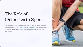 the role of orthotics in sports
