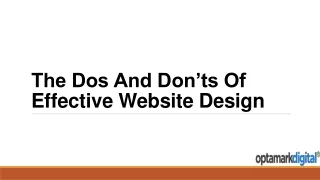 the dos and don ts of effective website design